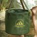 kosheko Bucket with Handle Lightweight Folding Water Container 5 Gallon (20L) Portable Bucket for Fishing Camping Hiking Outdoor Survival Army Green