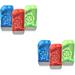 6 Pcs Hand Crank Flashlight Flashlights for Emergencies Lantern Camping Plastic