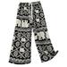 Ladies Pants New Printed Summer Plus Size Loose Breathable High Waist Cotton Silk Pajama Fashion Casual Wide Leg Dress Classic Golf Office Slacks Stretch Soft Business Long Trousers