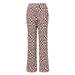 Women s Stretch Pants Slim Street Water Ripple Plaid Print Classic Elastic Waisted Lightweight Golf Slacks with Pockets Wide Leg Dress Casual Business Long Trousers