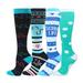 IDALL Mens Socks Hiking Socks Unisex 4 Pairs Socks Brede Kalf Compressie Sports Socks Running Socks Long Socks S