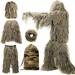 Deagia Fitness & Yoga Equipment Clearance 5 In 1 Ghillie Suit 3D Camouflage Hunting Apparel Including Jacket Pants Hood Carry Bag Sports Tools