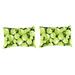 Jordan Manufacturing 12 x 19 Hydrangea Forest Green Forest Green Floral Rectangular Outdoor Lumbar Throw Pillow (2 Pack)