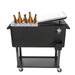 SYTHERS 80 Quart Rolling Ice Chest Cooler Cart Patio Backyard Party Drink Beverage Bar Stand Up Cooler Trolley