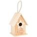 Cage Birds Outdoor House Birdhouses for outside Wooden Nest Simple Tiny Table Top Decor Hanging