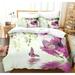 Butterfly Bedding Set 3 Piece Duvet Cover Set Butterflies Printed Comforter Cover Set for Girls Kids Teens 1 Quilt Cover 2 Pillowcases(No Comforter)