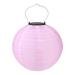 Solar Outdoor Nylon Lanterns with Lights Vintage Garden Lamp Outdoor Hanging Solar Lights Solar Lights for Outside Lantern Ball Purple Style