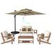 Mondawe 6-Piece Patio Lounge Set with Outdoor Umbrella and Coffee Table