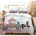 Butterfly Bedding Set Butterfly Duvet Cover Set Twin Full Queen King Size Blue Purple Butterflies Printed Comforter Cover Set for Girls Kids Teens 1 Quilt Cover 2 Pillowcases 3 Piece