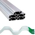 Jiggly Greenhouse Wire and Channel Kit | 1 x 6.5 Aluminum Greenhouse Channel with 6.5 Steel Wire Jiggly Wire | PVC Coated Wire and U-Channel | Lock Channel and Wire (10 Pack)
