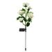 Holloyiver Solar Lights Outdoor 5 Rose Flowers Solar Garden Lights Garden Stake Lights Path Decorative Rose Lights for Patio Yard Pathway Landscape With Solar Panel