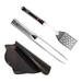 Grill Light Grill Spatula Tongs Grilling Mat Gift Set | Restaurant Grade Stainless Steel | LED Light To Grill In The Dark | Waterproof & Dishwasher Safe | Camping Barbecue Grilling Tongs Spatula