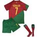 Ryhoow Portugal National Team No. 7 Cristiano Ronaldo for Kids Boys Girls Soccer Jerseys 2022 World Cup Shirt Short Sleeve Football Fans Gift Size 20 Home