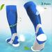 IDALL Mens Socks Crew Socks 2Pairs Of Men Women Light Compression Sports Running Socks Elastic Stockings Ankle Socks Boot Socks Blue XL