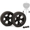 Studio Grill Parts Replacement Wheels Compatible with Weber Kettle Grills â€“ 6-inch Replacement Grill Wheels and Hub Caps â€“ Muscle Car Inspired Design â€“ BBQ Grill Wheels For Charcoal Grill - Black