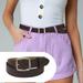 IDALL Belts for Women Western Belts Women s Belt Casual Belt Retro Fashion Decoration Square Imitation Leather Belt Baseball Belt Coffee