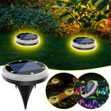 YOLOKE Waterproof Solar Ground Lights with LED Solar Lights for Garden Pathway - Outdoor Underground Buried Lamp with 6 LED Bulbs