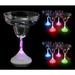 6 Pack Light Up Multi Color Flashing Glasses With Blinking LED Lights - LED Cups Mugs Shots Glasses For Wine Whisky Liquid Bar Club Drink Party Supplies (Margarita Glasses)