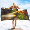 Oversized Beach Towel Flower Extra Large Pool Swim Travel Soft Towel Blanket for Adult Camping Cruise Lounge Chair Cover Gift