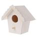 WINDLAND Small Bird House with Entrance & Perch for Outdoor Hanging Natural Wood Outside Garden Patio Decoration for Cardinals