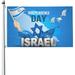 Yom Ha atzmaut Israel Independence Day Garden Flag 3 x 5 Ft Double Sided Banner with Brass Grommets Funny Flags for Room Rustic Farmland Lawn House Festival Anniversary