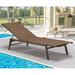 AECOJOY Patio Aluminum Lounge Chairs for Outside Adjustable Outdoor Chaise Lounge for Outside Pool-Brown