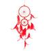 Ongmies Wind Chimes for Outside Clearance Handmade Lace Dream Catcher Feather Bead Hanging Decoration Ornament Gift Room Decor Red