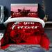 Valentine s Day Bedding Set Red Rose Duvet Cover for Kids Teen Boys Girls Love Pattern Comforter Cover Decorative Room Romantic Theme Quilt Cover with 2 Pillowcases Twin Full Queen King Size