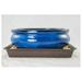 6 Oval Dark Blue Mame Shohin Bonsai/Succulent Pot + Tray + Rock + Mesh Combo