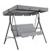 Garden Swing Chair with Canopy Waterproof Swing Top Cover Garden Swing Seat Canopy Replacement Sun Shade Awning Cover Outdoor Patio Swing Canopy Gray S