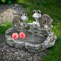 Northlight Turtle Couple Outdoor Garden Bird Bath - 11.75