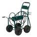 Garden Hose Reel Cart 4-Wheel Portable Residential Hose Reel Cart Hose Guide System with Storage Basket Rust Resistant for Family Yard Garden and Farm