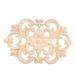 Furniture Appliques - 1Pc Wood Carved Onlay Applique Unpainted Furniture for Home Door Cabinet Decoration(22 * 14CM)