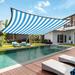 YOLOKE Waterproof Rectangle Sun Shade Sails Patio Awning Outdoor UV Block Sunshade Swimming Pool Sun Awning for Outdoor Patio Garden Backyard