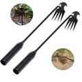 2024 Garden Weed Pulling Tool Portable Garden Weeder Tool Uprooting Weeding Tool Stainless Steel Hand Weeder Tool with Handle 4 Teeths Dual Purpose Manual Weeders Tool for Garden(2pcs 19.8 in)