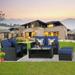 JUSTMAE 6-piece Rattan Wicker Set Outdoor Sectional Sofa