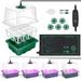 Seed Starter Tray with Upgraded Grow Light Seedling Heat Mat 5 Pack Seedling Starter Trays with Time Controller Seed Starting Kit with Adjustable Humidity Dome and Base for Plant Germination