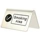 Emblems Board Tabletop Sign Area Logo Cards Stainless Steel Desk Double Sided