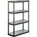 4-Tier Medium Duty Solid Storage Shelf 75lbs/Shelf (52.1â€�H x 34.8â€�W x 14.6â€�D) Plastic Shelving Unit