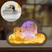 Mirror Paper Carved Lamp Table Ornament Decor Creative Night Lamp Crystal Lamp Mirror Night Lamp for Home Office Bedroom Decoration (C)