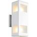 Outdoor Wall Lights Modern Outdoor Wall Sconces Aluminum Waterproof 13 Rectangular Porch Light Up and Down Lighting for Outdoor Wall Mount White Set of 2