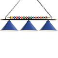 iMeshbean 47 Hanging Pool Table Lights Billiard Pool Table Lighting Fixtures for 7 8 Table Real Billiard Ball Design Ceiling Lamp 3 Metal Lamp Shades for Game Room Pool Table Billiards (Blue)