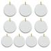 dianhelloya 1 Set Sublimation Ceramic Ornament White Round Blank Ornament with Lanyard for Crafting DIY Christmas Home Decor