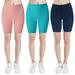 INNERSY Slip Shorts for Under Dresses Teen Girls Panties Cotton Underwear Dance Shorts Bike Shorts Pack of 3(XL Pink/Green/Blue)