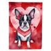 Boston Terrier My Valentine House Flag 28 in x 40 in