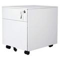 MOWENTA 2-Drawer Mobile Rolling File Cabinet Under File Cabinet with Lock Desk Storage for Home Office Fully Assembled White