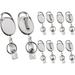 10 Pack Badge Reels Retractable Badge Holder with Clip Id Clips for Badges Id Badge Reel Retractable Id Badge Clip with Clear Vinyl Strap & Alligator Swivel (Oval White)