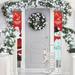 HTHJSCO Christmas Couplet Holiday Party Porch Flags Decorative Pendant Curtain Banner Christmas Couplet
