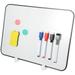 Portable White Board Small Whiteboard with Stand Double Sided Writing Magnetic for Fridge Dry Erase Desk Child
