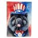 Chow Chow Patriotic American House Flag 28 in x 40 in